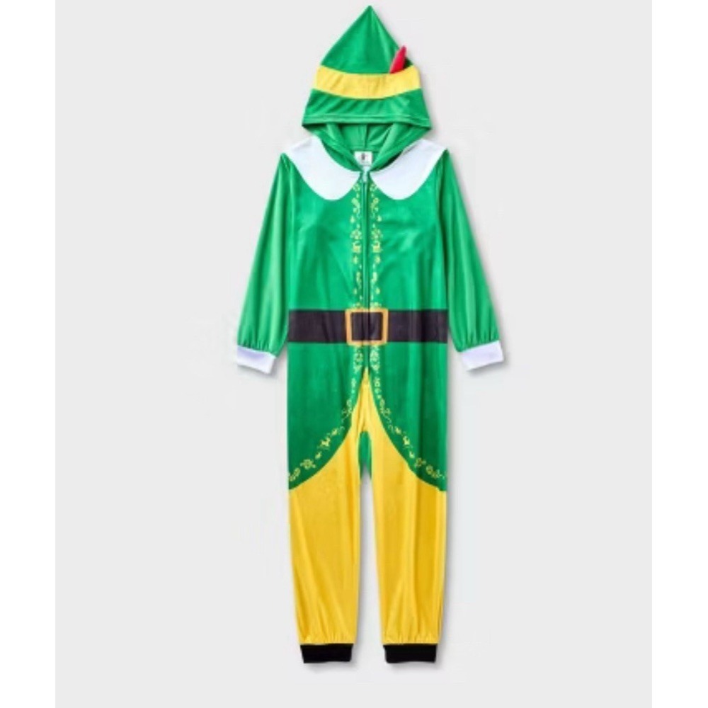Kids' Buddy the Elf Christmas Long Sleeve Union Suit - Green Size Medium (8)‎
